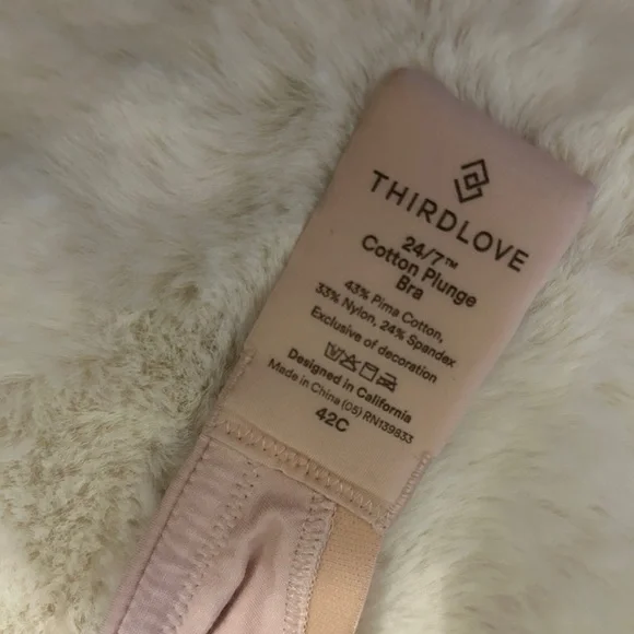 ThirdLove 24/7 Cotton Plunge Bra size 42C